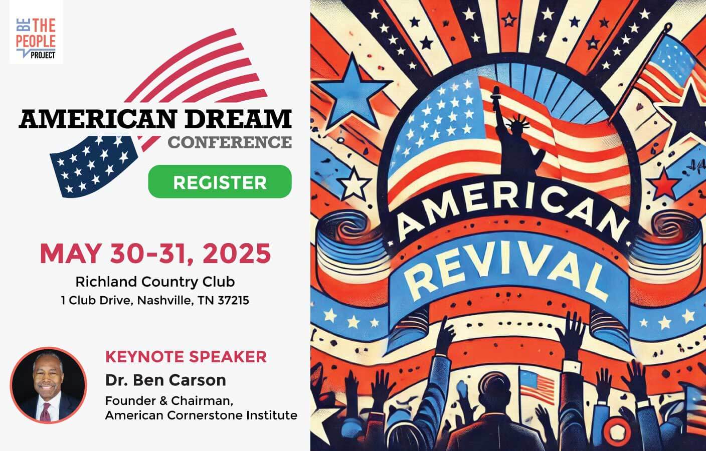 Register for the 2025 American Dream Conference, featuring keynote speaker Dr. Ben Carson